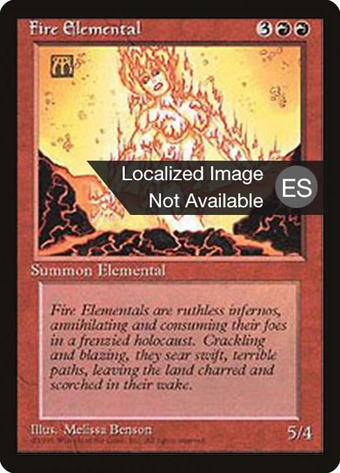Fire Elemental [Fourth Edition Foreign Black Border - 191]
