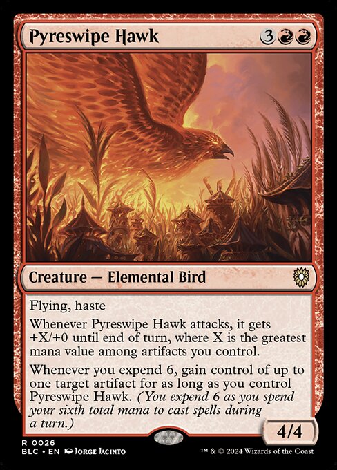 Pyreswipe Hawk [Bloomburrow Commander - 26]