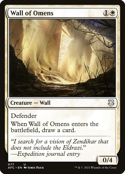 Wall of Omens [Forgotten Realms Commander - 77]