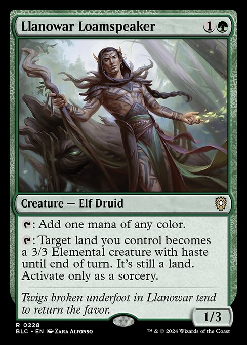 Llanowar Loamspeaker [Bloomburrow Commander - 228]