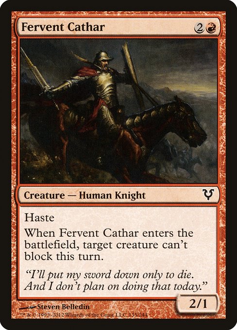 Fervent Cathar [Avacyn Restored - 135]