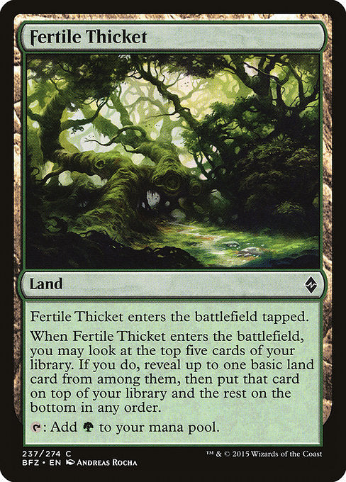 Fertile Thicket [Battle for Zendikar - 237]