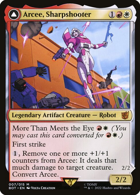Arcee, Sharpshooter // Arcee, Acrobatic Coupe [Transformers - 7]