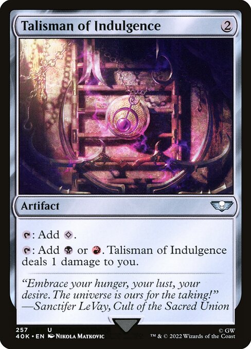 Talisman of Indulgence [Warhammer 40,000 Commander - 257]