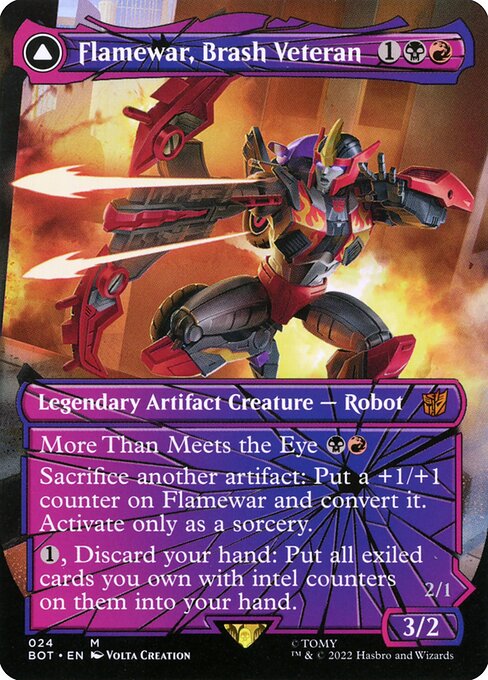 Flamewar, Brash Veteran // Flamewar, Streetwise Operative [Transformers - 24]