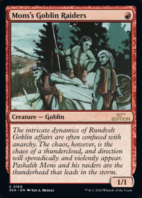 Mons's Goblin Raiders [30th Anniversary Edition - 160]