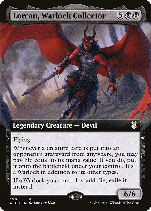 Lorcan, Warlock Collector [Forgotten Realms Commander - 296]
