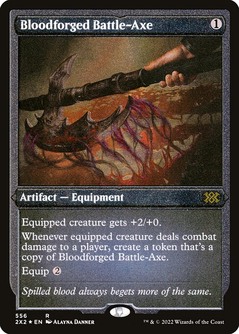 Bloodforged Battle-Axe [Double Masters 2022 - 556]