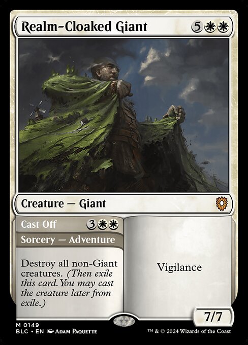 Realm-Cloaked Giant // Cast Off [Bloomburrow Commander - 149]