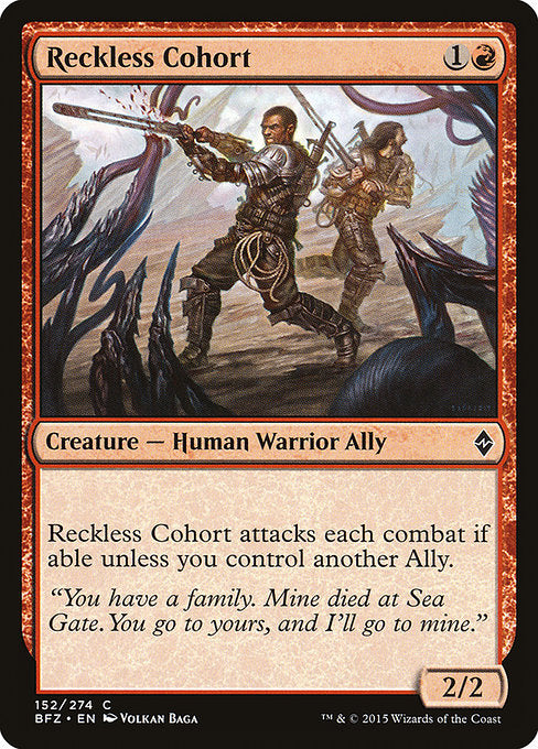 Reckless Cohort [Battle for Zendikar - 152]