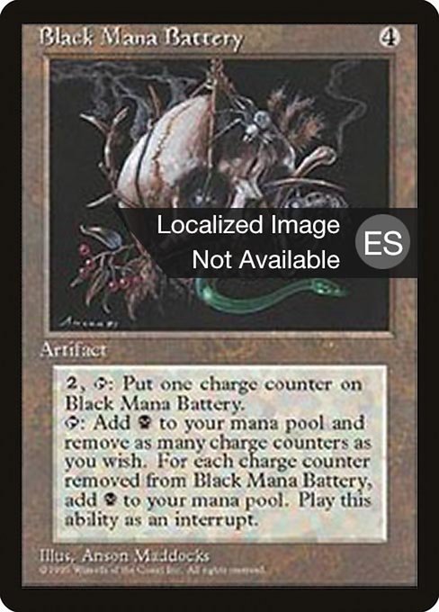 Black Mana Battery [Fourth Edition Foreign Black Border - 298]