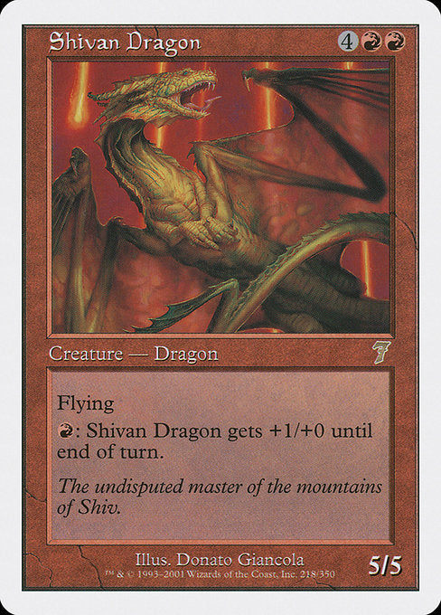 Shivan Dragon [Seventh Edition - 218]