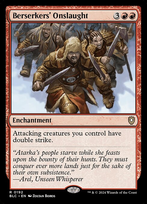Berserkers' Onslaught [Bloomburrow Commander - 192]
