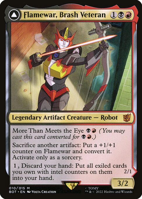 Flamewar, Brash Veteran // Flamewar, Streetwise Operative [Transformers - 10]