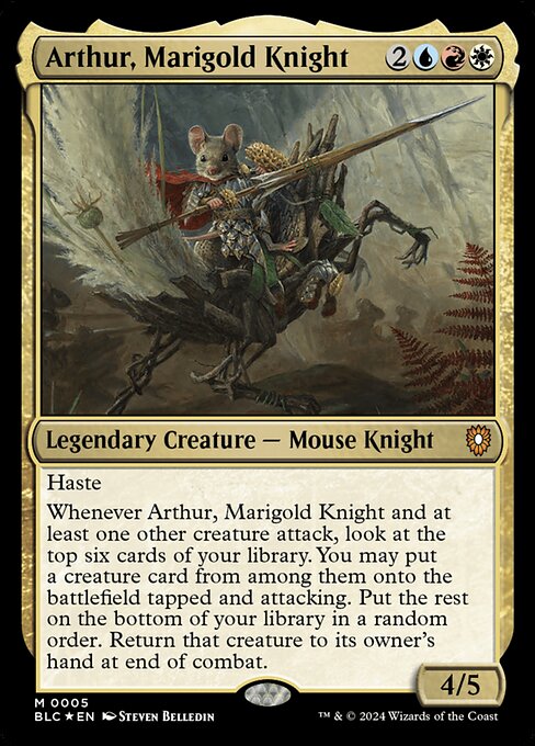 Arthur, Marigold Knight [Bloomburrow Commander - 5]