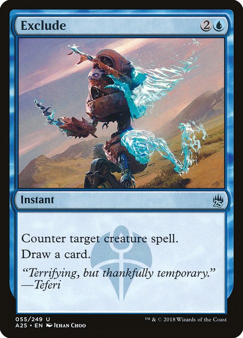 Exclude [Masters 25 - 55]