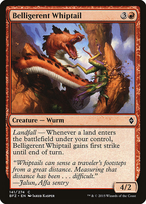 Belligerent Whiptail [Battle for Zendikar - 141]