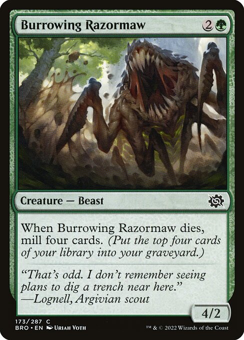Burrowing Razormaw [The Brothers' War - 173]