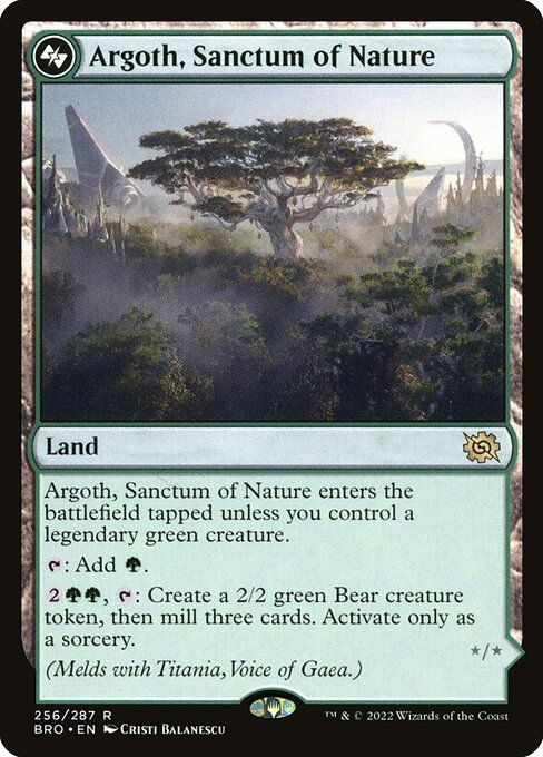 Argoth, Sanctum of Nature // Titania, Gaea Incarnate [The Brothers' War - 256]