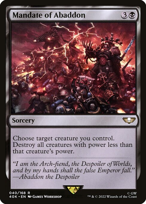 Mandate of Abaddon [Warhammer 40,000 Commander - 40]
