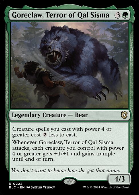 Goreclaw, Terror of Qal Sisma [Bloomburrow Commander - 222]