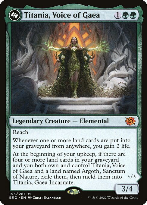 Titania, Voice of Gaea // Titania, Gaea Incarnate [The Brothers' War - 193]