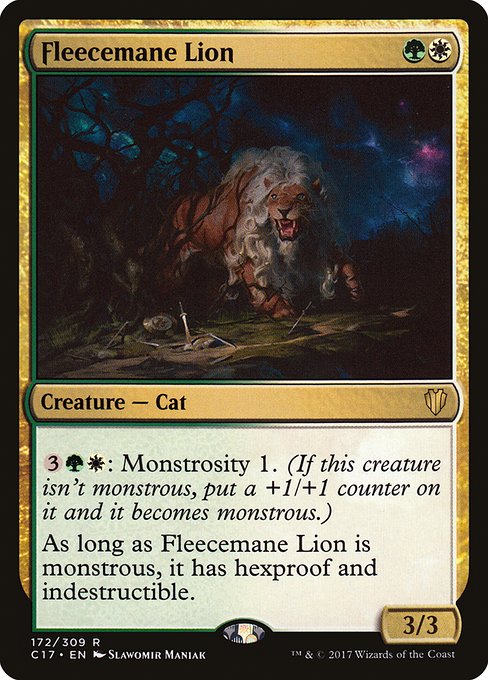Fleecemane Lion [Commander 2017 - 172]