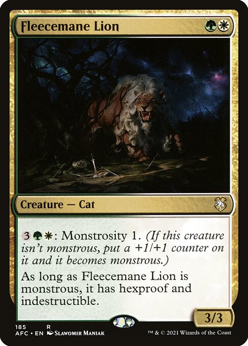 Fleecemane Lion [Forgotten Realms Commander - 185]