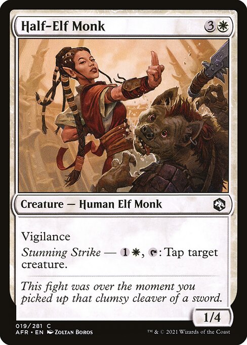 Half-Elf Monk [Adventures in the Forgotten Realms - 19]