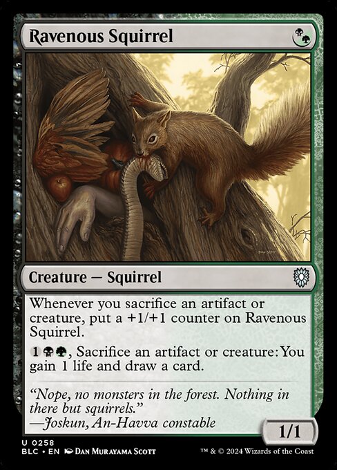 Ravenous Squirrel [Bloomburrow Commander - 258]