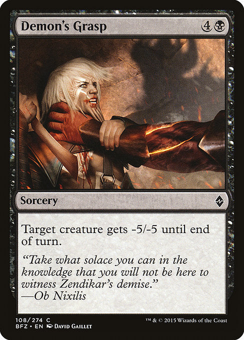 Demon's Grasp [Battle for Zendikar - 108]